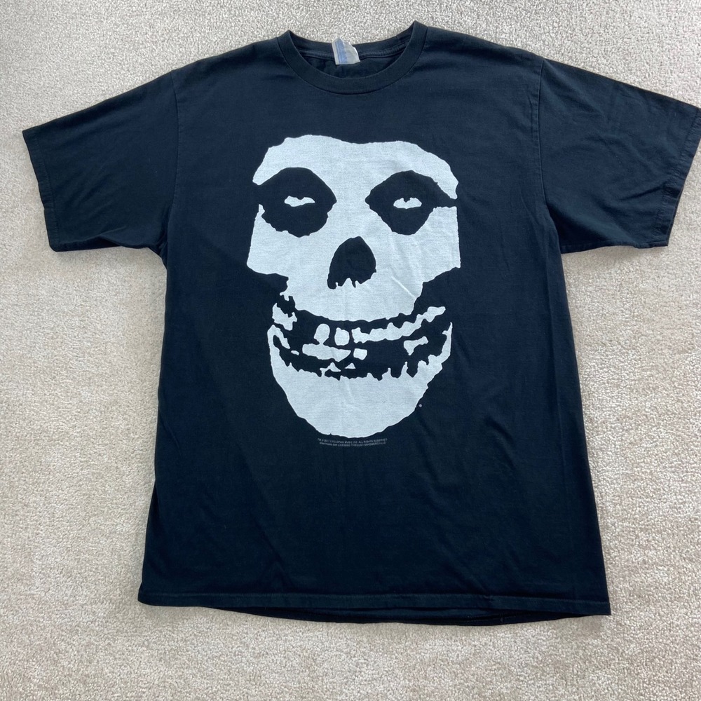 2017 Misfits Graphic T-Shirt Mens Large Black Crimson Ghost Skull Band Tee